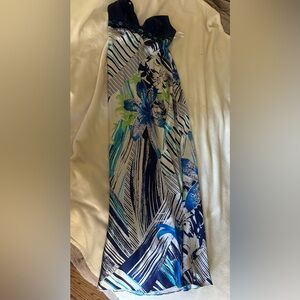 Ladies silk halter long dress